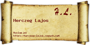 Herczeg Lajos névjegykártya